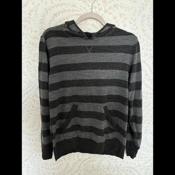 EUC Stylish Paper Denim & Cloth Striped Hoodie - Size S - Picture 1 of 5